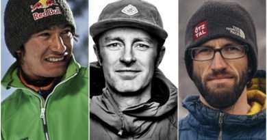 David Lama, Hansjorg Auer and Jess Roskelley