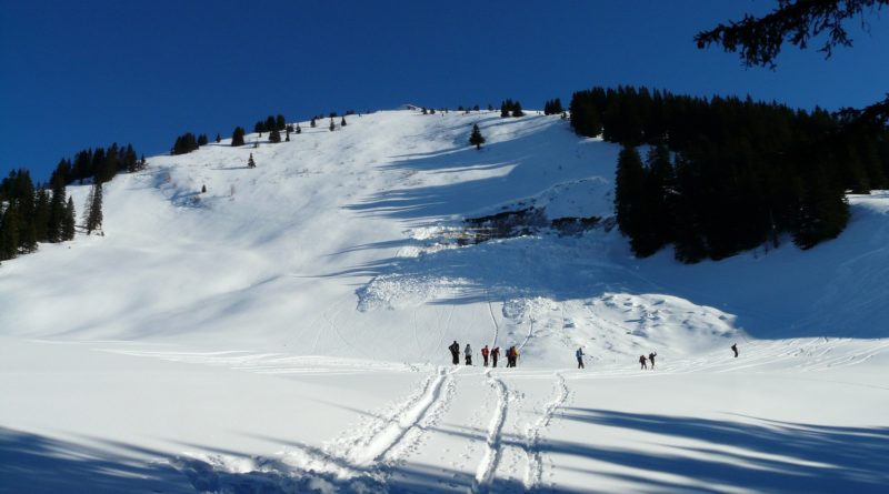 ски писта, лавина