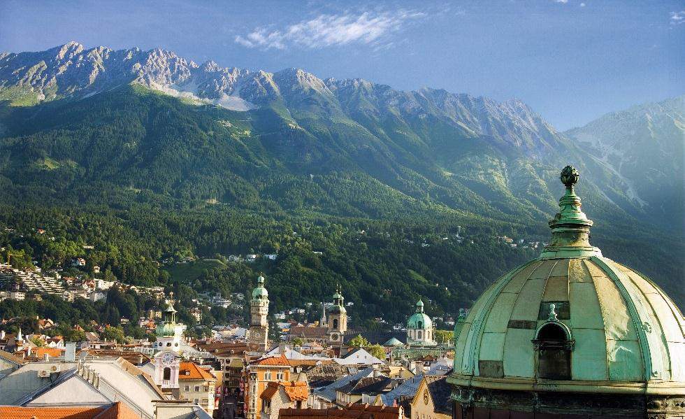 пейзаж от инсбрук, австрия, тирол