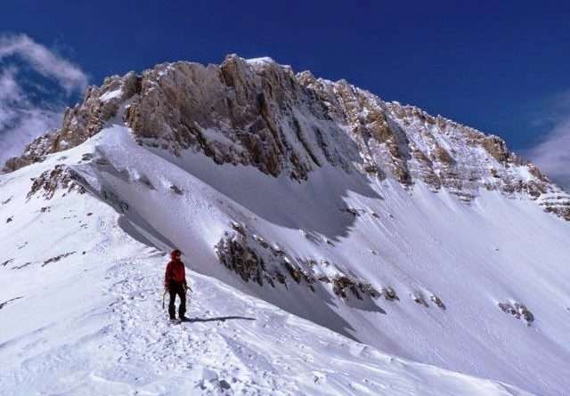връх митикас, олпимп през зимата