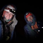 Риндик (вляво) и Парфенов по време на изкачването