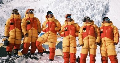 Екип за фиксиране на въжета под Еверест