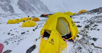 разкъсана палатка , к2, базов лагер