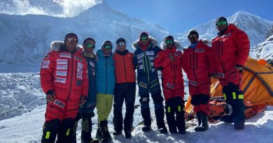Алекс Чикон и екипът му след зимно изкачване на Манаслу